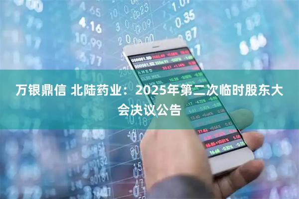 万银鼎信 北陆药业：2025年第二次临时股东大会决议公告