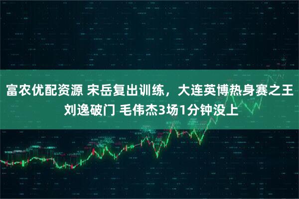 富农优配资源 宋岳复出训练，大连英博热身赛之王 刘逸破门 毛伟杰3场1分钟没上